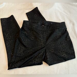 Chico's Black Animal Print Leggings NWOT